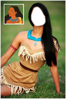 Seu Rosto No corpo da Pocahontas! Fotomontažas