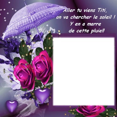 Cadre violet Fotomontagem