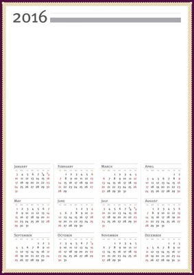 calendrier 2016 Fotomontāža
