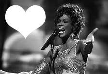 Whitney Houston we love you Photo frame effect