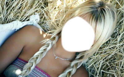 blond girl Photo frame effect