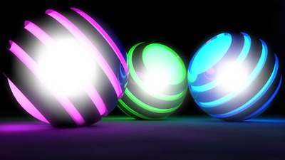 Neon Balls Photomontage