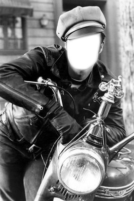 homme en moto Fotomontaža