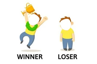 winner / loser Fotomontáž