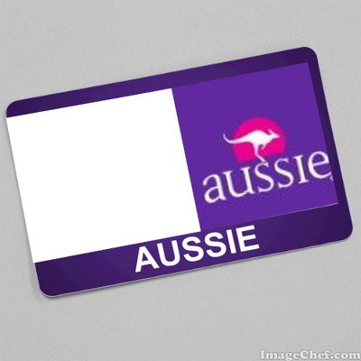 Aussie card Photo frame effect