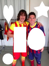 Messi and Pouyol Photo frame effect