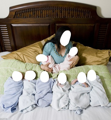 Mãe e filhos Fotomontagem