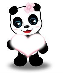 Coeur panda Fotomontáž