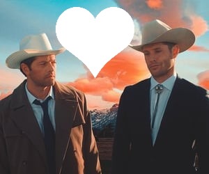 Castiel and Dean Winchester Photo frame effect