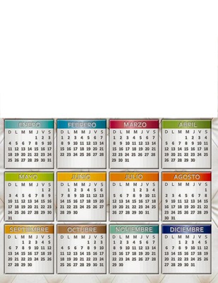 calendario Montaje fotografico