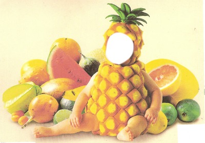 bébé ananas フォトモンタージュ