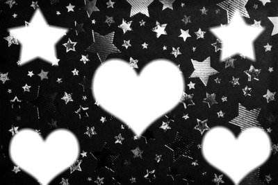 estrelas e corações Fotomontažas