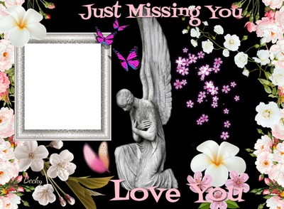 JUST MISSING YOU Photo frame effect
