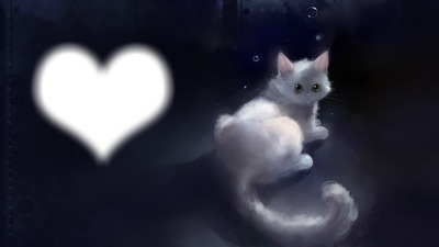 Chat coucher lumineux Фотомонтаж