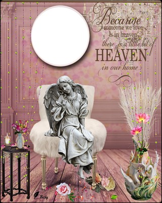 theres a little heaven in our home Photo frame effect