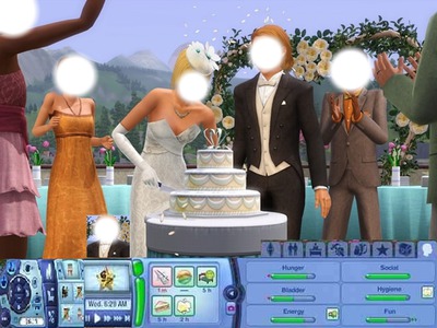 Sims 3 Ślub Fotomontažas