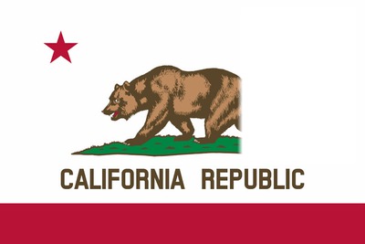 California flag Photomontage