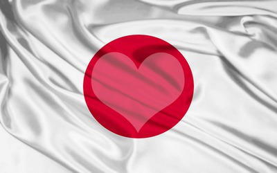 Japan Flag Heart Fotomontasje