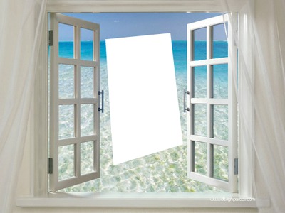 fenêtre sur mer Montage photo