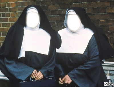 Nuns on the run Fotomontaggio