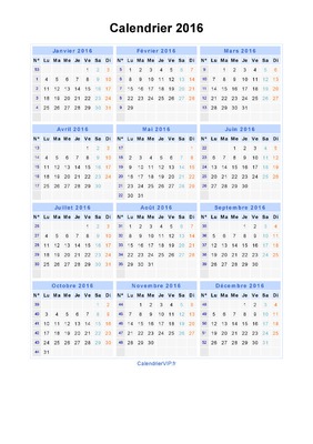 calendrier 2016 Fotomontaggio