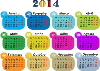 Calendário 2014 Montaje fotografico