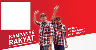 Ahok Djarot Kampanye Rakyat Fotomontāža