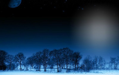 Снег лес луна ночь скачать