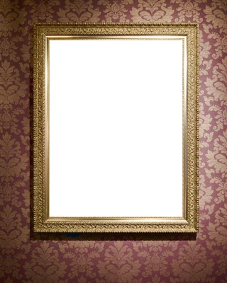 Gold Frame w/ wallpaper Фотомонтажа
