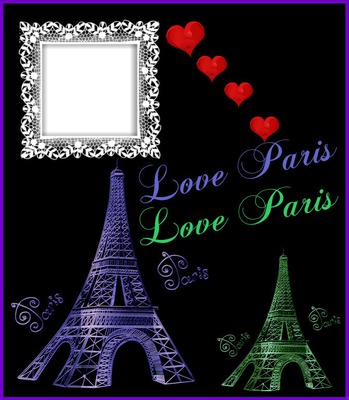Love Paris Fotomontage