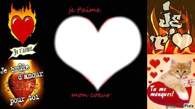 coeur amour Photo frame effect