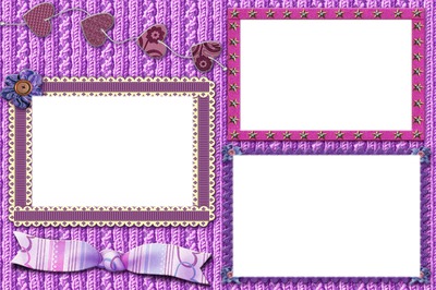 pretty purple frame Photomontage