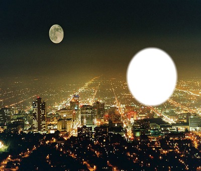 City night Photo frame effect