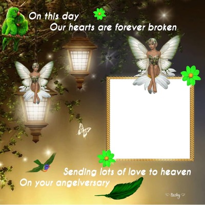 angel day blessings Photo frame effect