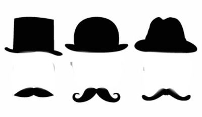 chapeaux et moustaches Valokuvamontaasi