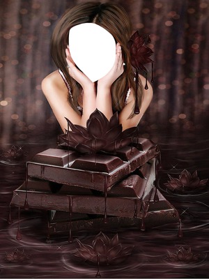 femme chocolat Photo frame effect