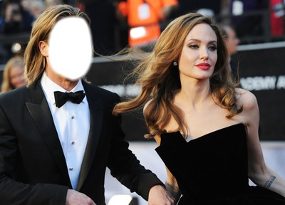 Angelina et brad Montaje fotografico