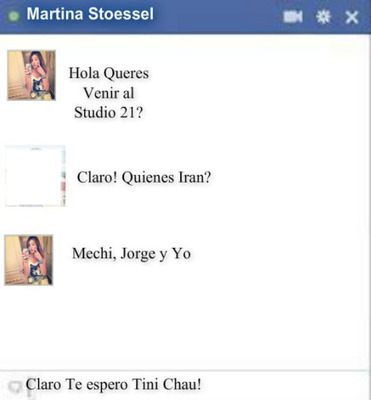 chat falso de martina stoessel Fotomontage