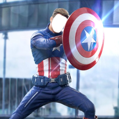 Captain america one Photo frame effect