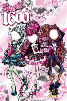 Monster high(3 Personagens) Fotomontage