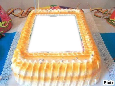 tu foto en torta Photo frame effect