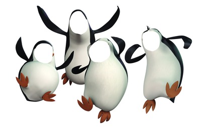Pinguins Madagascar Fotomontagem