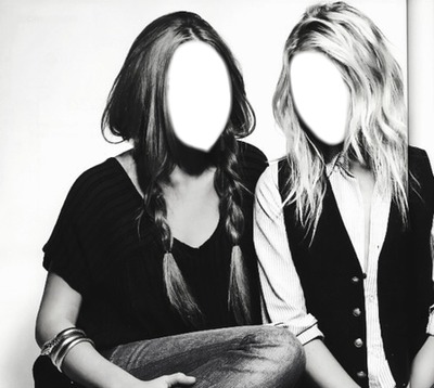 brune blonde jumelle Fotomontaggio