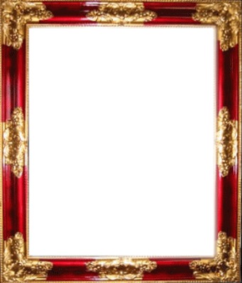 cadre rouge et or Photo frame effect