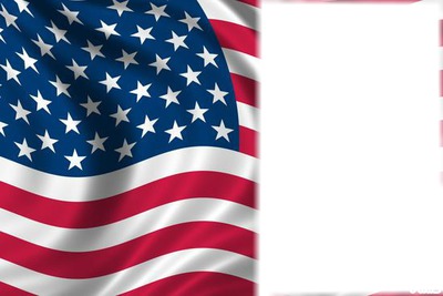 drapeau americain Photo frame effect