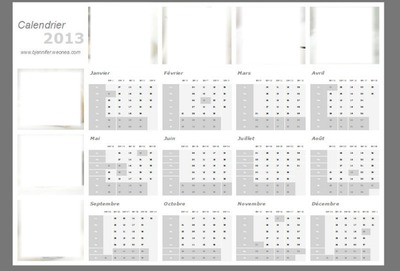 calendrier Photomontage