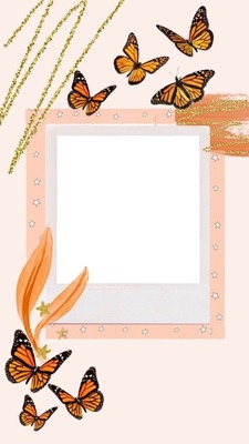 marco y mariposas. Fotomontage