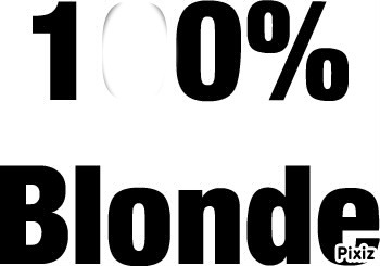 100% blonde Fotomontasje