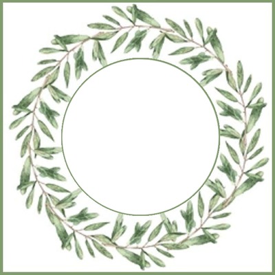 corona de ramas de olivo. Fotómontázs