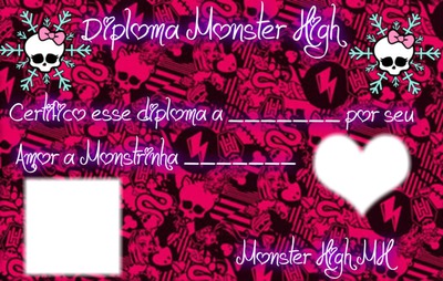 Diploma Monster High Montage photo